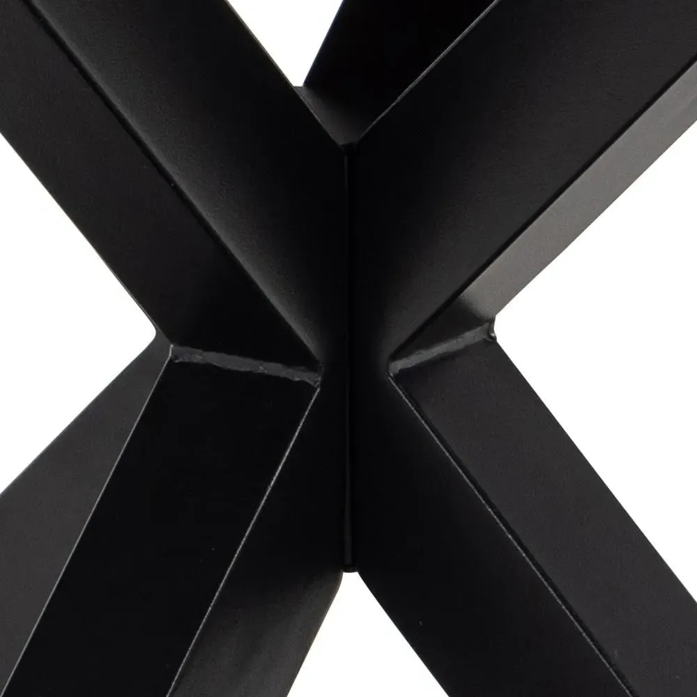 Heaven 4-Seater Round Dining Table - Brown, Marble Effect