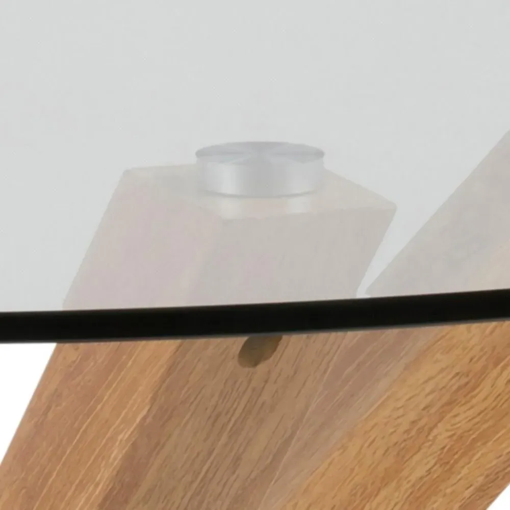 Heaven 4-Seater Round Dining Table - Clear, Glass