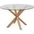 Heaven 4-Seater Round Dining Table - Clear, Glass