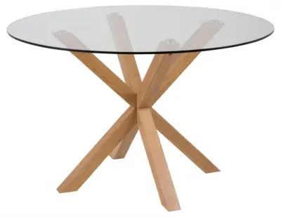 Heaven 4-Seater Round Dining Table - Clear, Glass image