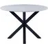 Heaven 4-Seater Round Dining Table - White, Marble Effect