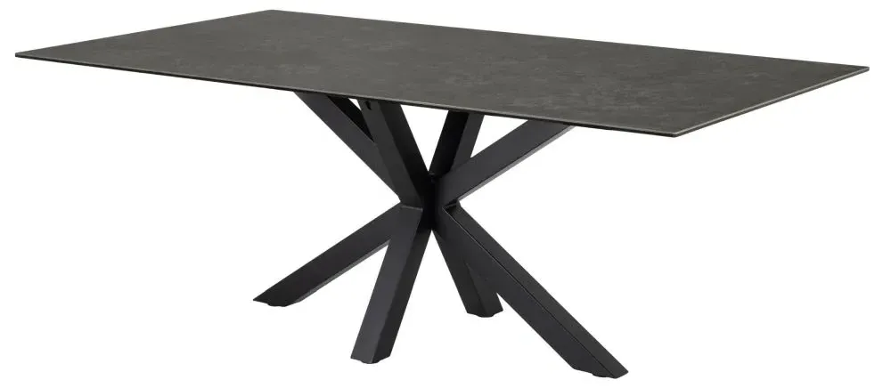 Heaven 8 Seater Dining Table - Black, Ceramic