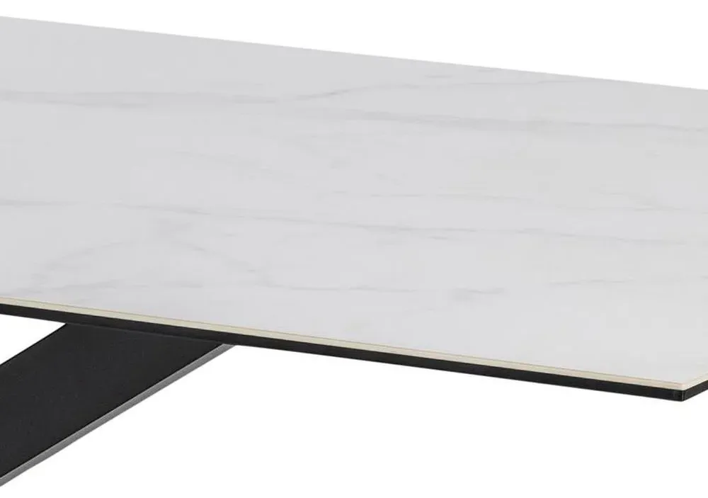 Heaven 8 Seater Dining Table - White, Ceramic