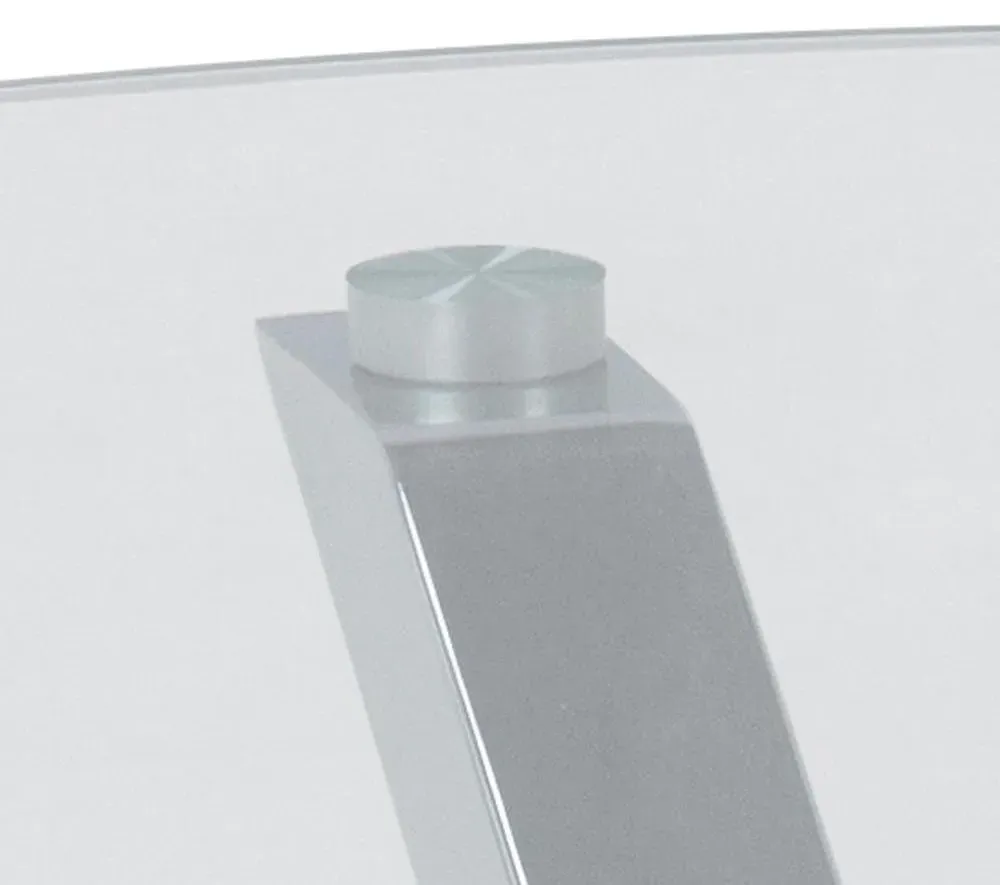 Heaven Round Coffee Table - Clear, Chrome