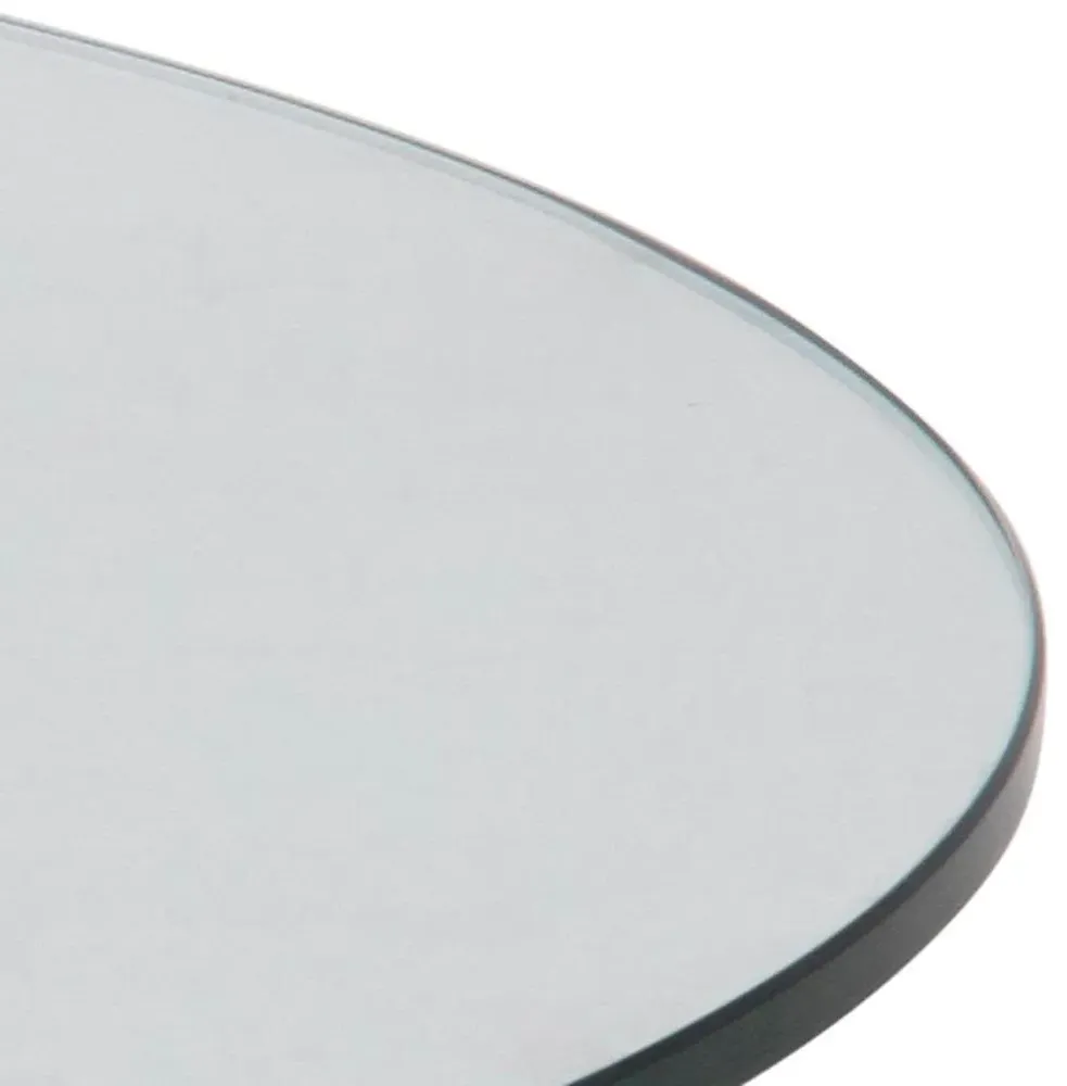 Heaven Round Coffee Table - Clear, Chrome