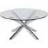 Heaven Round Coffee Table - Clear, Chrome