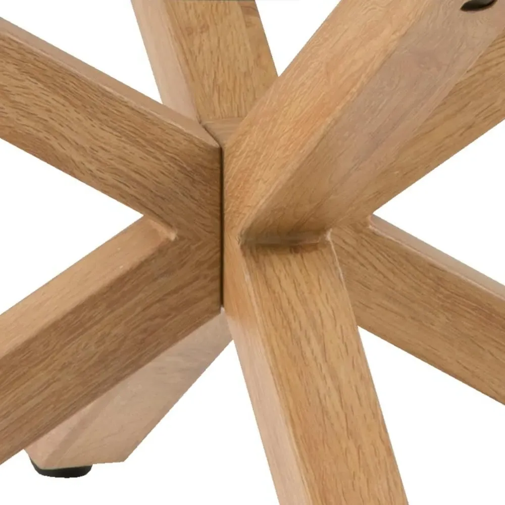 Heaven Round Coffee Table - Clear, Oak