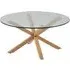 Heaven Round Coffee Table - Clear, Oak
