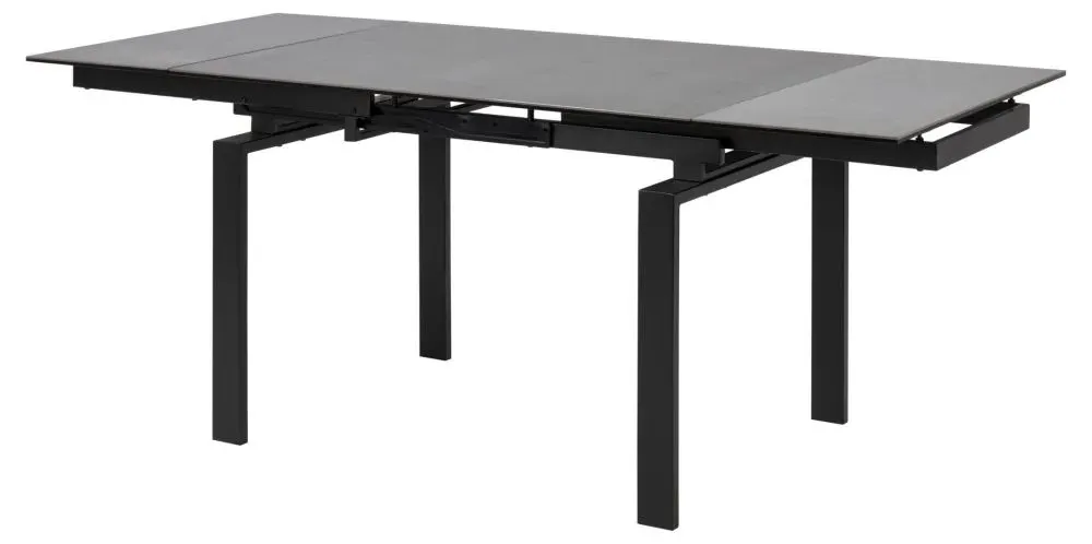 Huddersfield 4-6 Seater Extendable Dining Table - Black, Ceramic