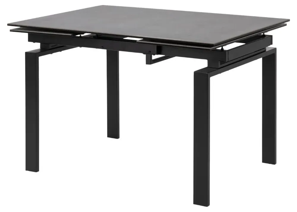 Huddersfield 4-6 Seater Extendable Dining Table - Black, Ceramic