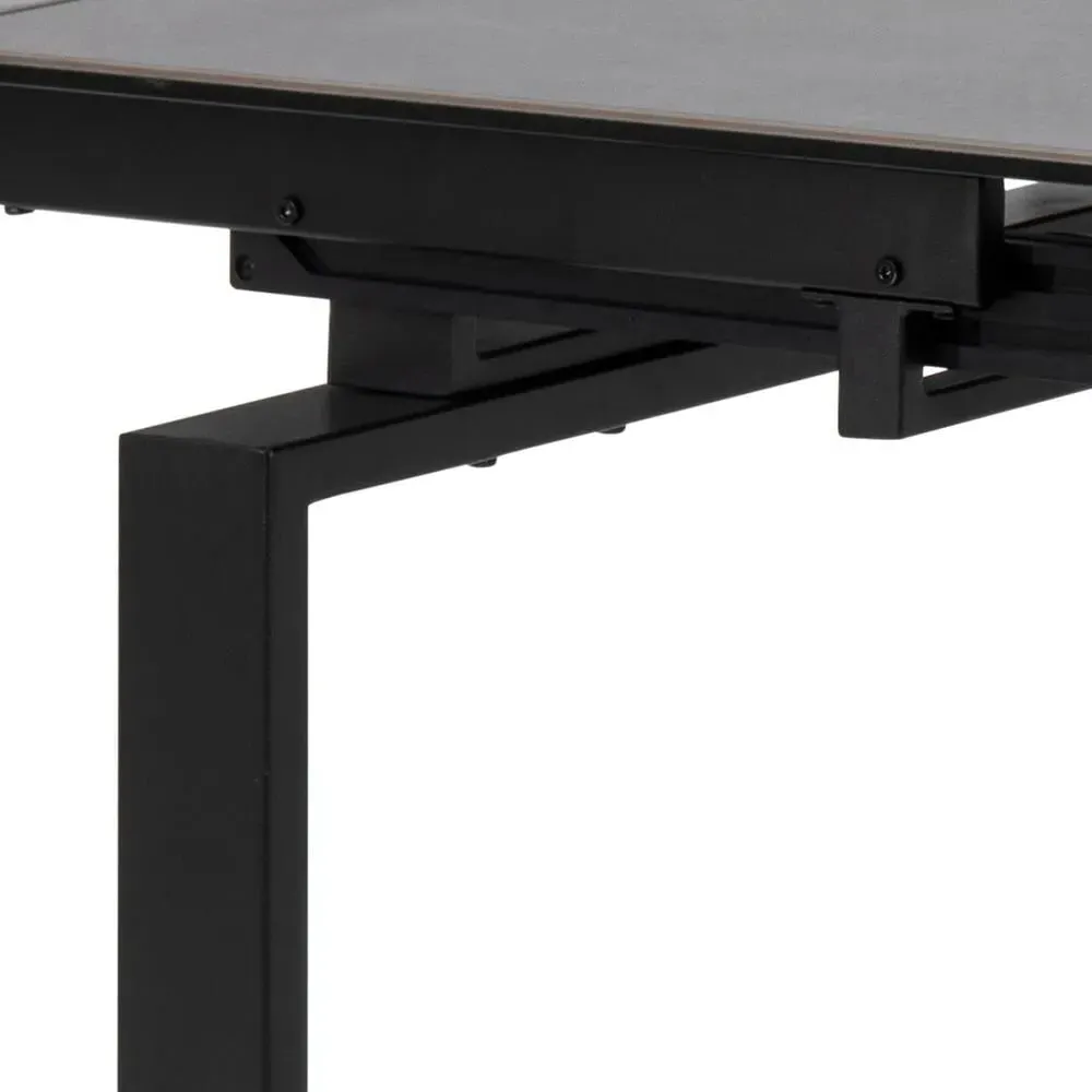 Huddersfield 4-6 Seater Extendable Dining Table - Black, Ceramic