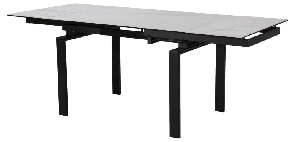 Huddersfield 4-8 Seater Extendable Dining Table - White, Ceramic