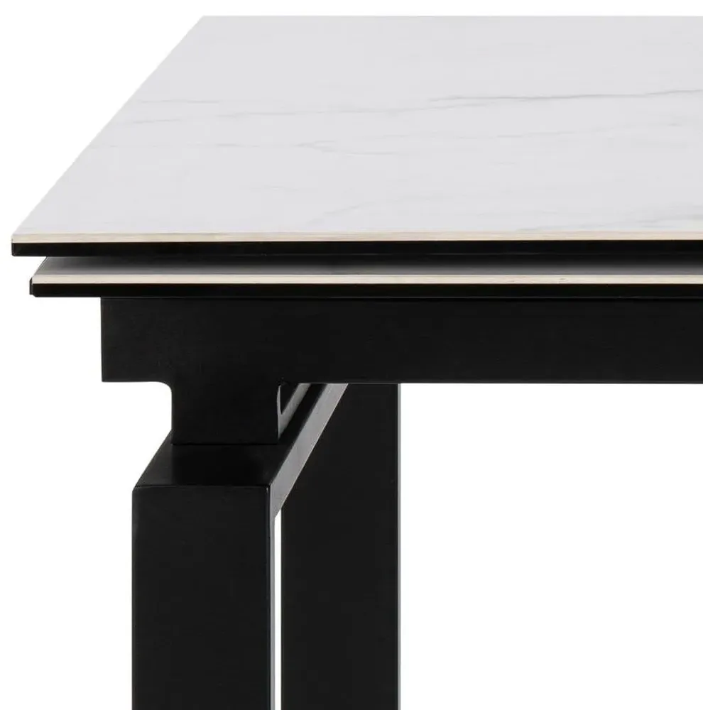 Huddersfield 4-8 Seater Extendable Dining Table - White, Ceramic