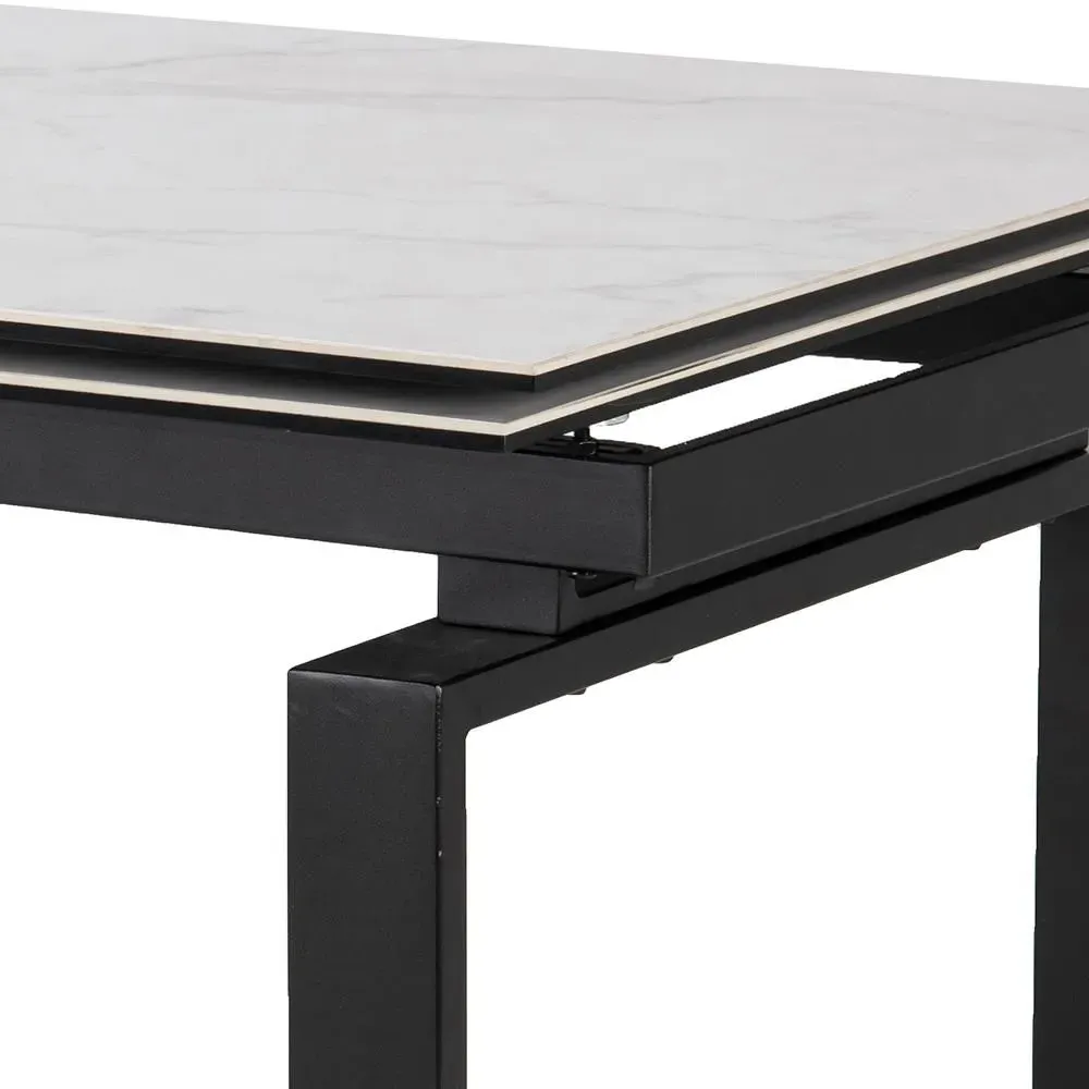 Huddersfield 4-8 Seater Extendable Dining Table - White, Ceramic