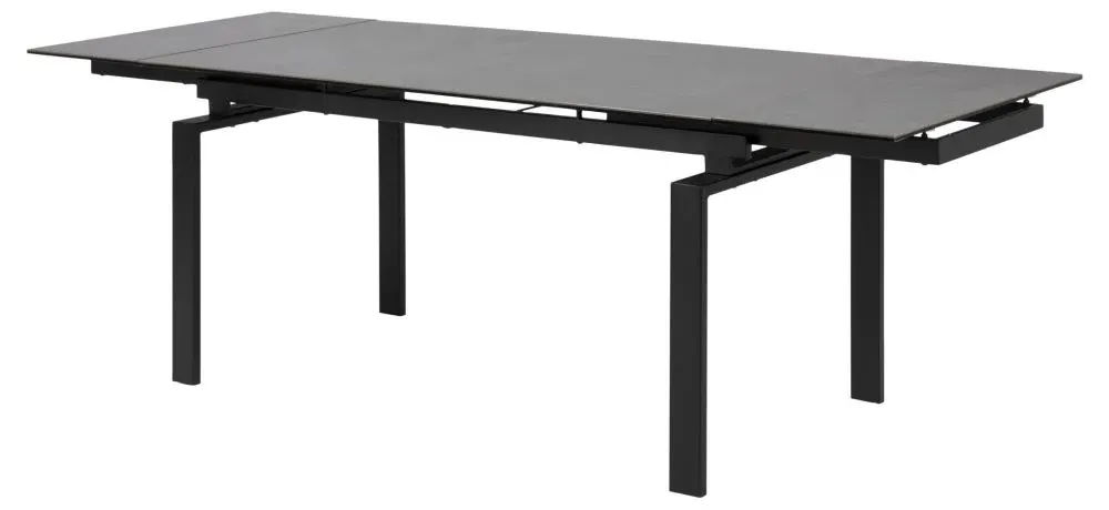Huddersfield 6-8 Seater Extendable Dining Table - Black, Ceramic