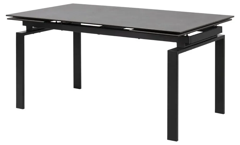 Huddersfield 6-8 Seater Extendable Dining Table - Black, Ceramic