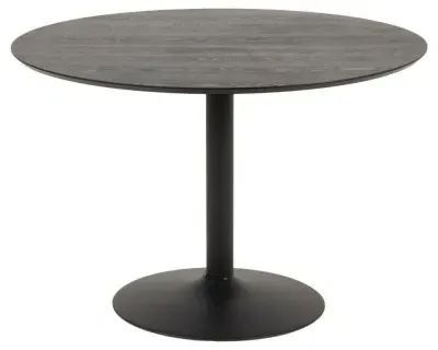 Ibiza Round Dining Table - Matt Black