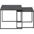 Infinity Black Nest of 2 Tables - Black, Melamine