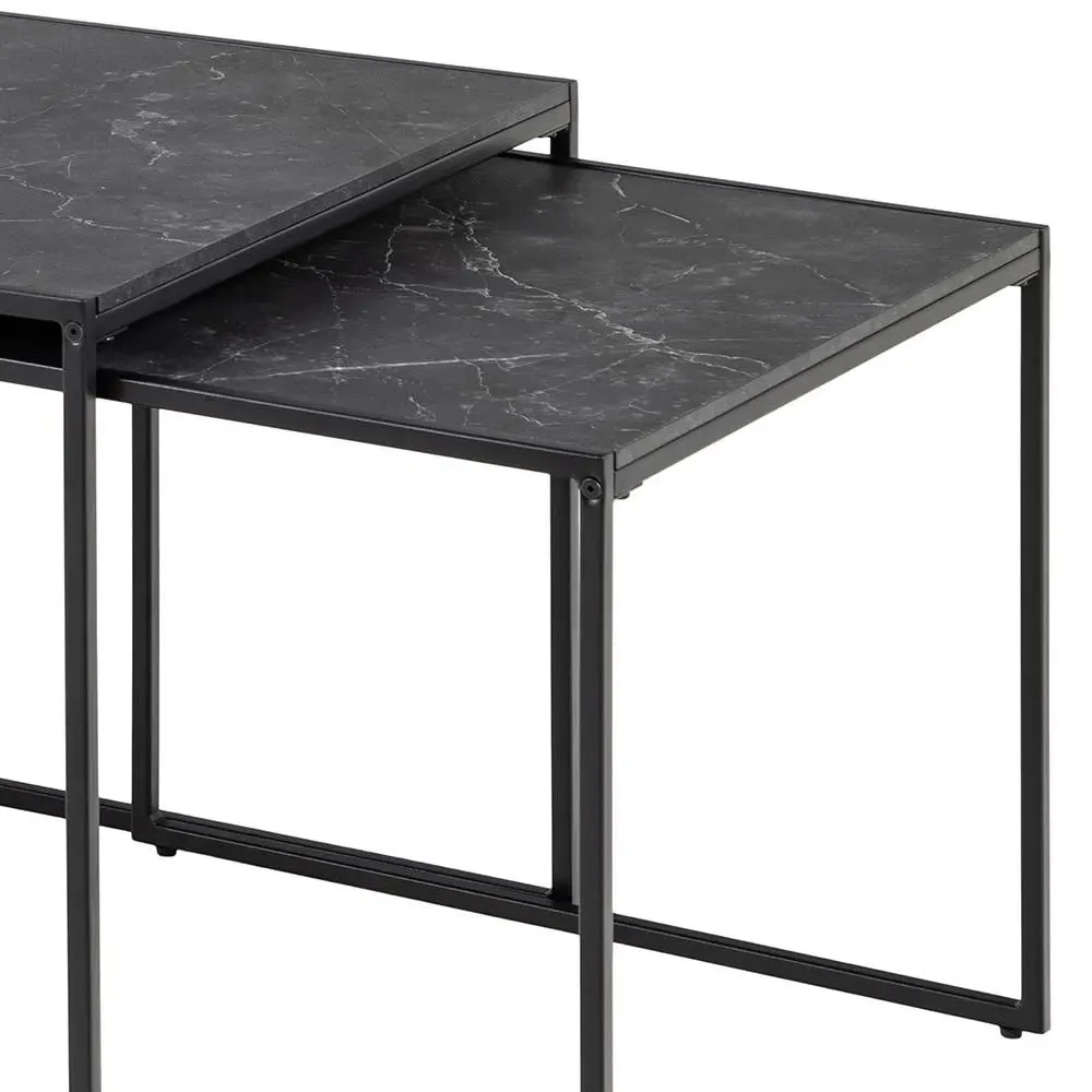 Infinity Coffee Table Set of 3 - Black, Melamine