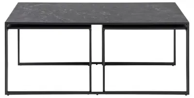 Infinity Coffee Table Set of 3 - Black, Melamine image