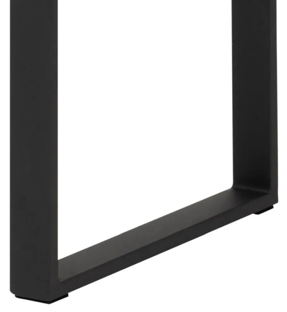 Katrine 110cm Console Table - Smoked Glass, Black
