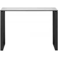 Katrine 110cm Console Table - Smoked Glass, Black