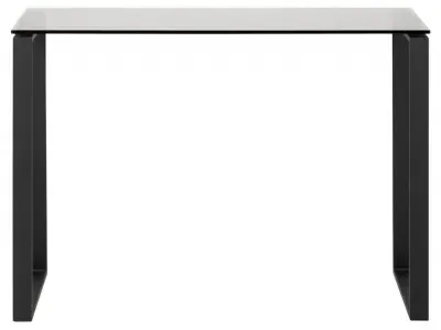 Katrine 110cm Console Table - Smoked Glass, Black image