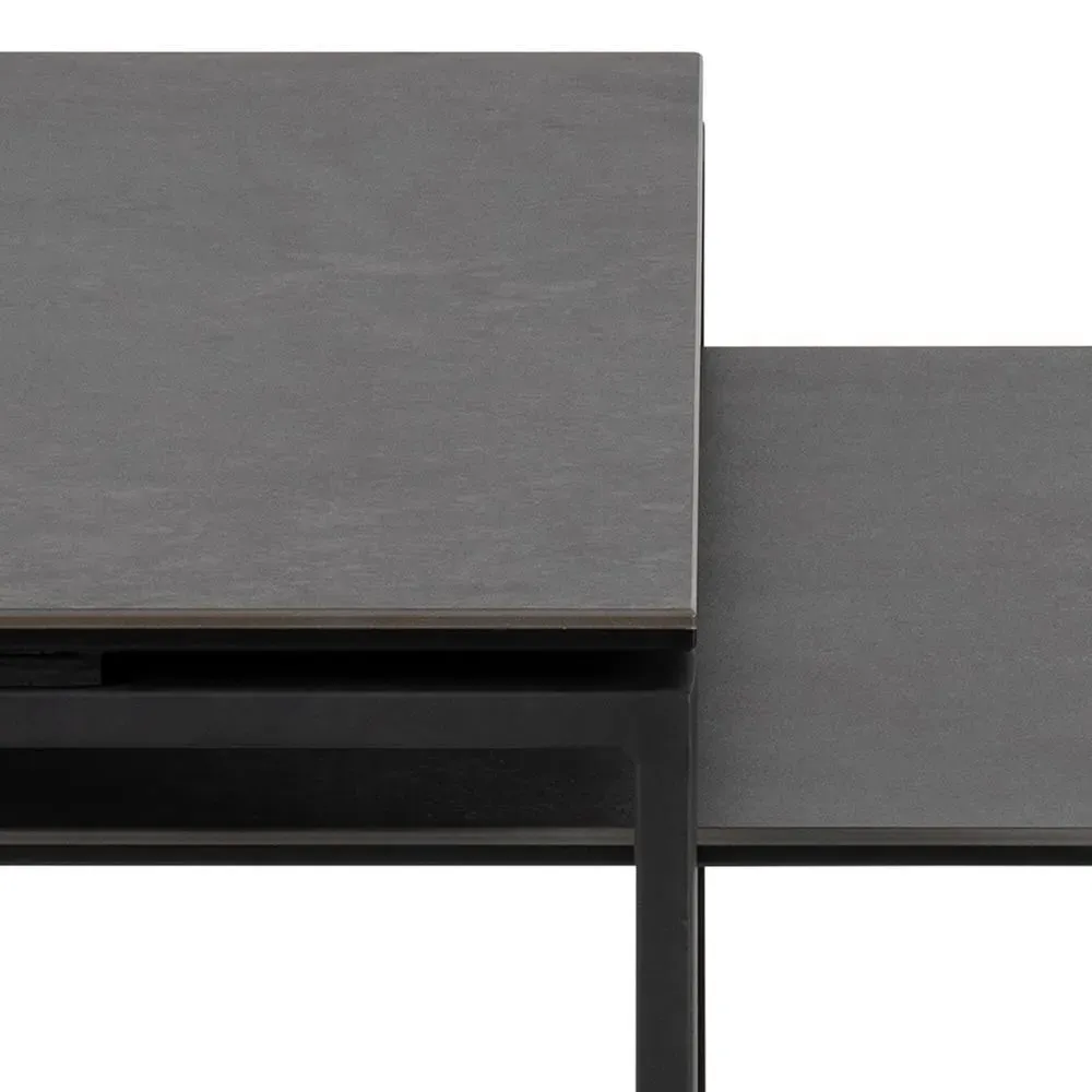 Katrine Coffee Table Set of 2 - Black Ceramic