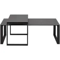 Katrine Coffee Table Set of 2 - Black Ceramic