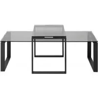 Katrine Coffee Table Set of 2 - Smoked Glass