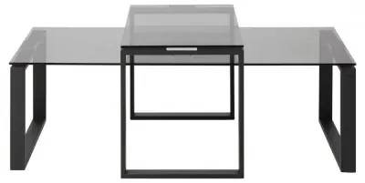 Katrine Coffee Table Set of 2 - Smoked Glass image