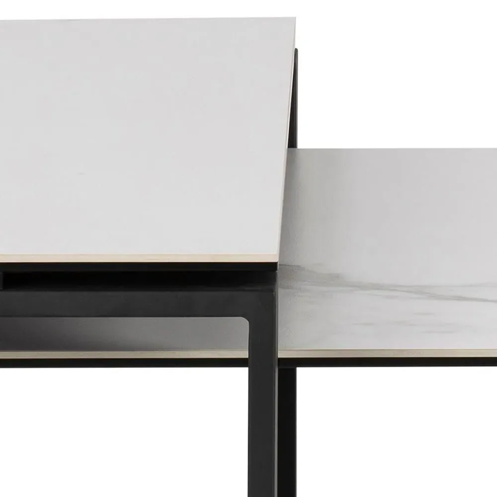 Katrine Coffee Table Set of 2 - White Ceramic