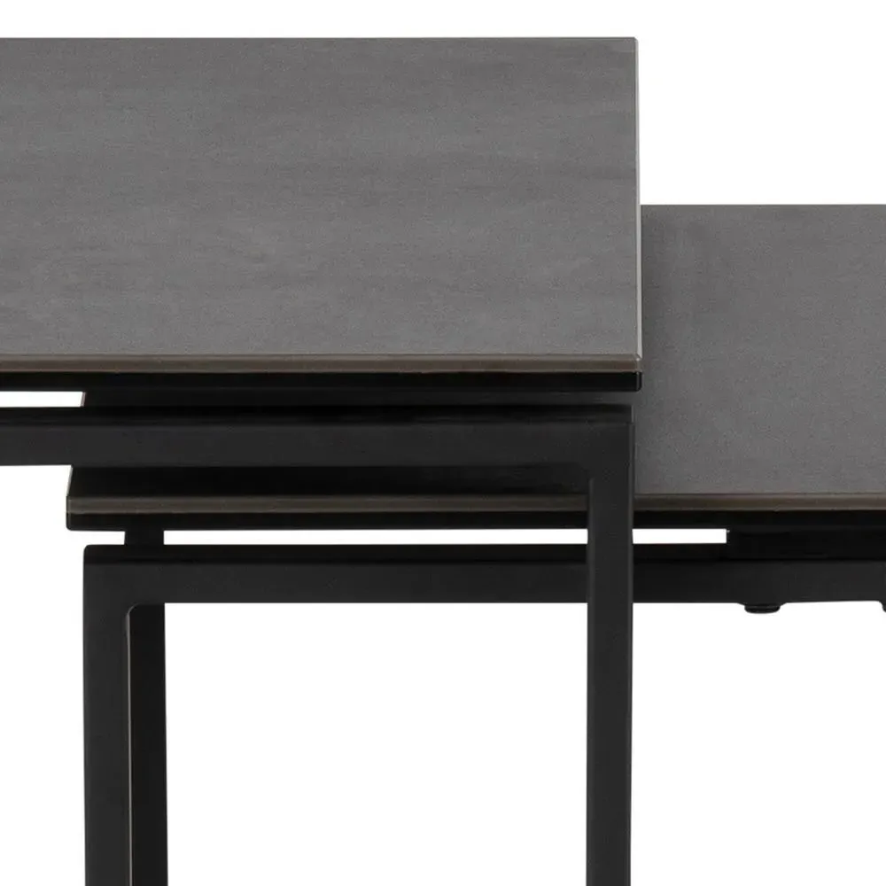 Katrine Nest of 3 Tables - Black, Ceramic