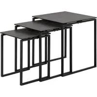Katrine Nest of 3 Tables - Black, Ceramic