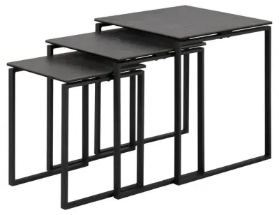 Katrine Nest of 3 Tables - Black, Ceramic