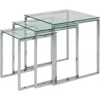 Katrine Nest of 3 Tables - Clear, Glass