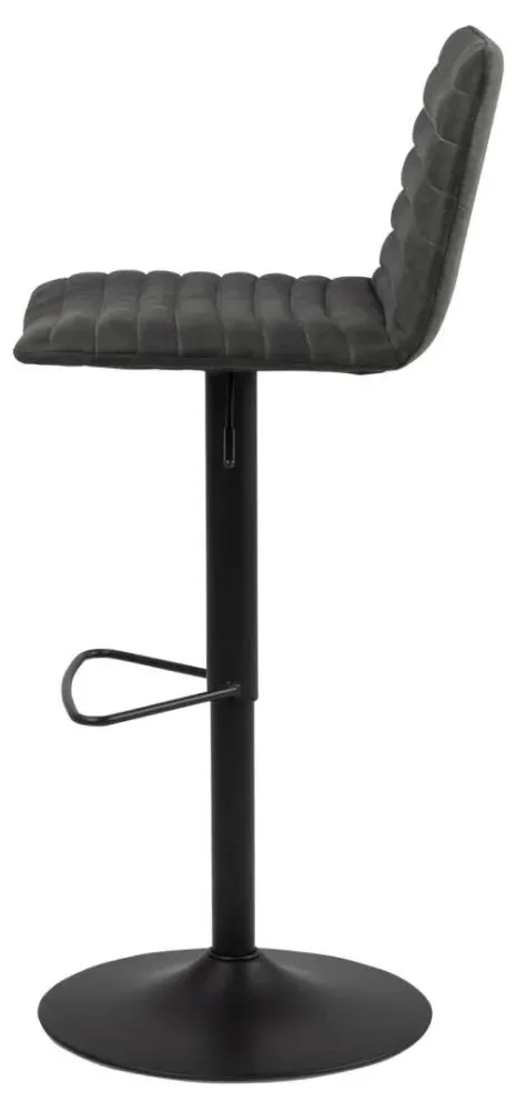 Kimmy Gas Lift Bar Stool - Anthracite, Fabric