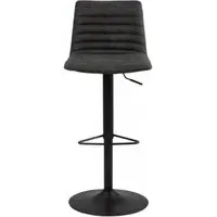 Kimmy Gas Lift Bar Stool - Anthracite, Fabric