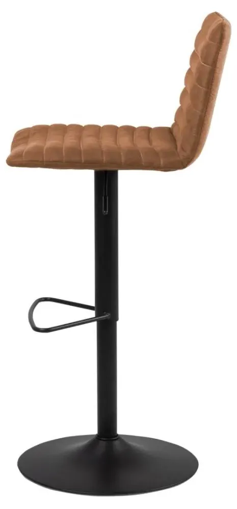 Kimmy Gas Lift Bar Stool - Camel, Fabric