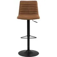 Kimmy Gas Lift Bar Stool - Camel, Fabric