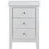 Lipan 3 Drawer Bedside Table - White, MDF
