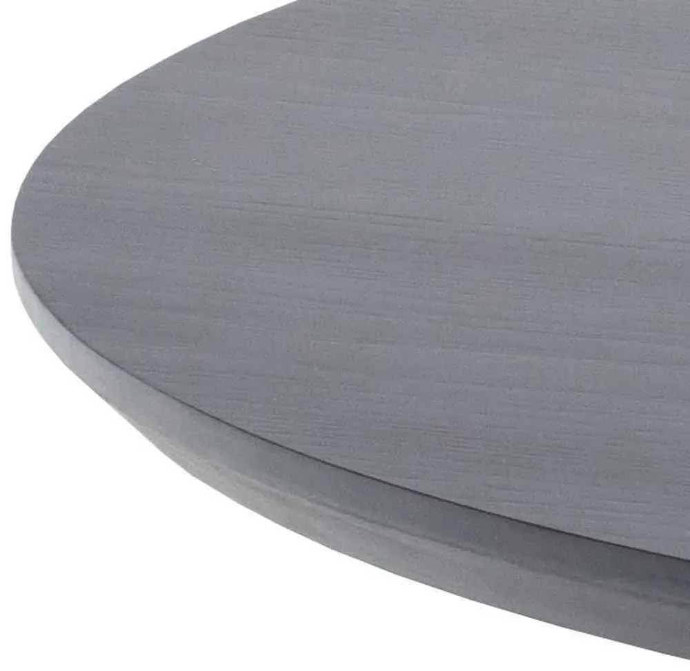 Malika 4-Seater Round Dining Table - Black Oak