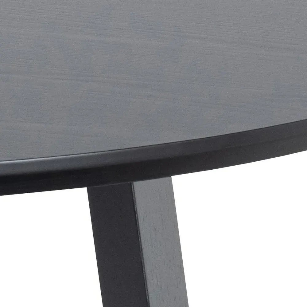 Malika 4-Seater Round Dining Table - Black Oak