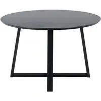 Malika 4-Seater Round Dining Table - Black Oak