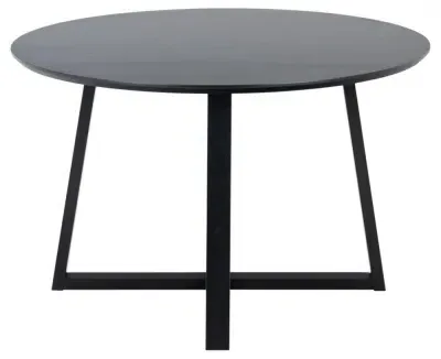Malika 4-Seater Round Dining Table - Black Oak