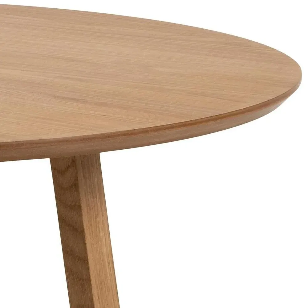 Malika 4-Seater Round Dining Table - Oak