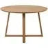 Malika 4-Seater Round Dining Table - Oak