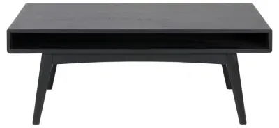 Marte 130cm Coffee Table - Black, Oak Veneer