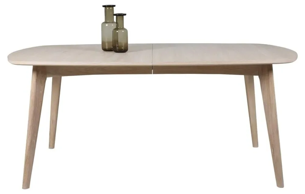 Marte 6-Seater Extendable Dining Table - White, Oak