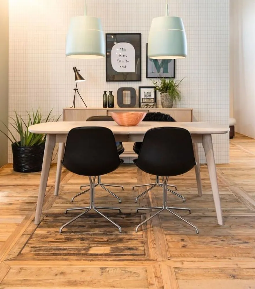 Marte 6-Seater Extendable Dining Table - White, Oak